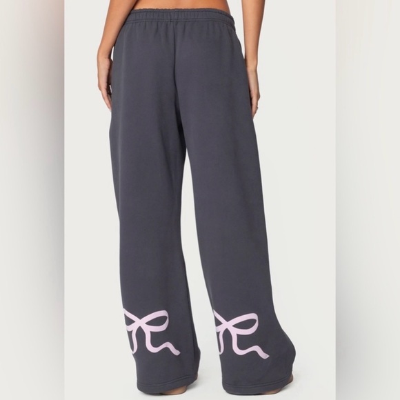 Edited grey hoodie and matching pants with bow details size large NWT - Picture 6 of 11